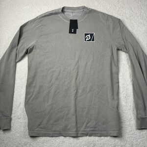 PELOTON Crewneck Shirt Women's‎ Large Gray Green Classic Long Sleeve Logo